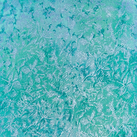 Michael Miller Fairy Frost with Pearlised Metallic Cotton Blue Fabric CM0376-Mermaid