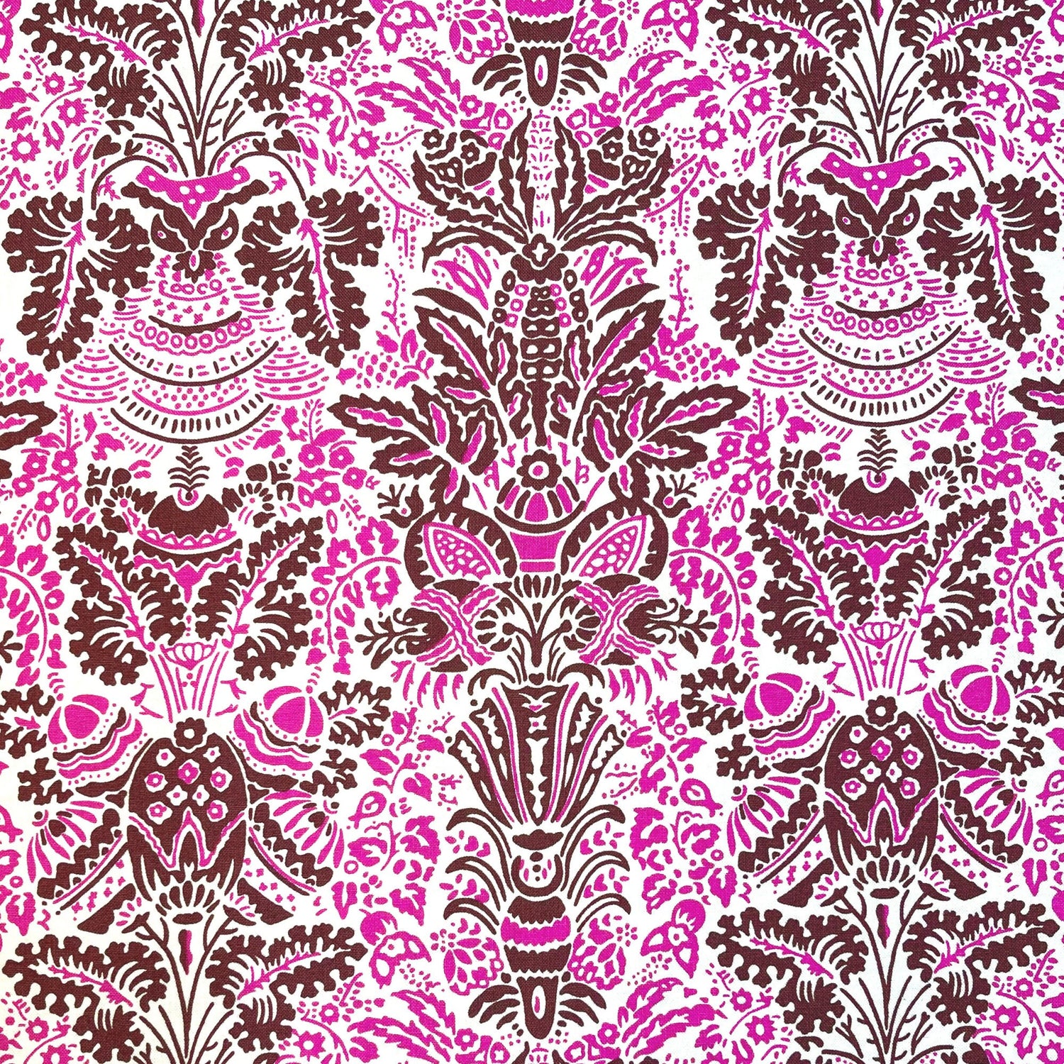 Color Brigade, Pink floral Cotton Quilting Fabric by Jennifer Paganelli, FreeSpirit fabric PWJP112.Maroon