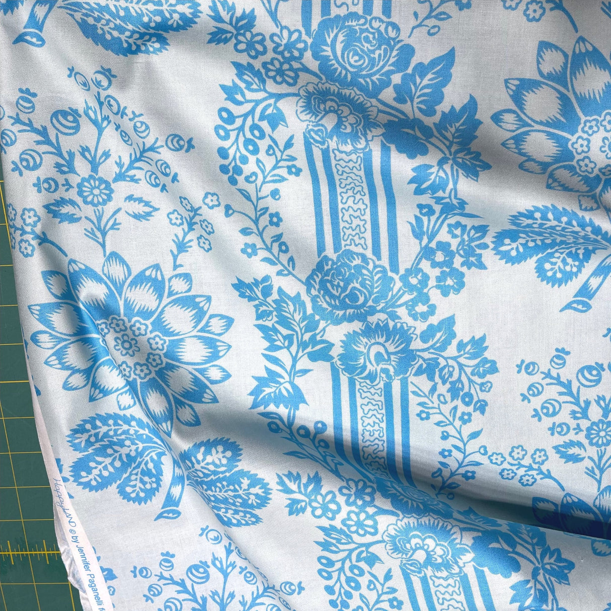 Jennifer Paganelli Caravelle Arcade Aqua fabric Quilting Craft 100% Cotton fabric FreeSpirit PWJP068-SKY