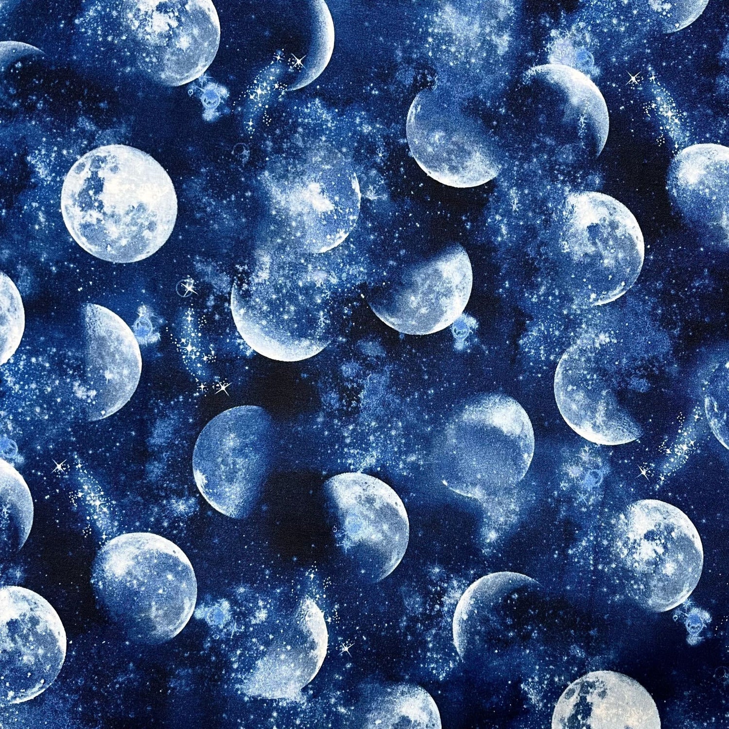 Space Planets Navy Blue fabric Quilting Craft 100% Cotton Timeless Treasures C6447