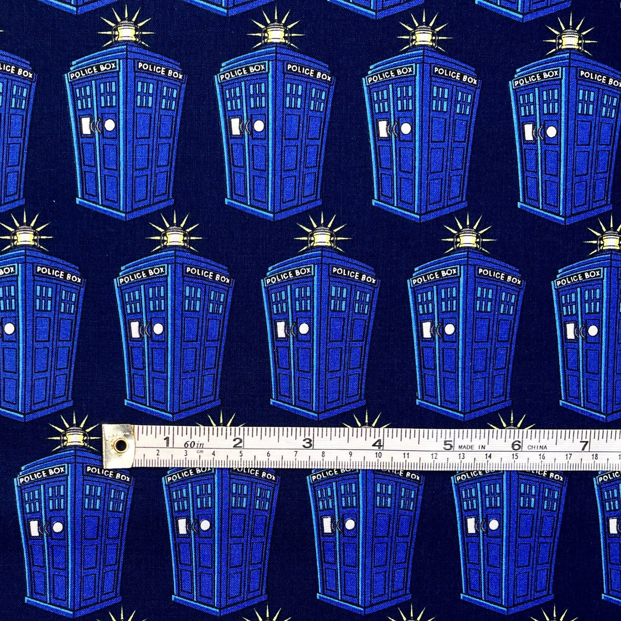 Doctor Who Tardis fabric 50cm Blue Cotton Fabric Quilting Police Public Phone Booth Novelty Fabric Springs Creative CP57124