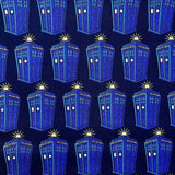 Doctor Who Tardis fabric 50cm Blue Cotton Fabric Quilting Police Public Phone Booth Novelty Fabric Springs Creative CP57124