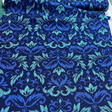 Michael Miller fabric Blooming Damask Blue Quilting 100% Cotton fabric CX6904-Blue
