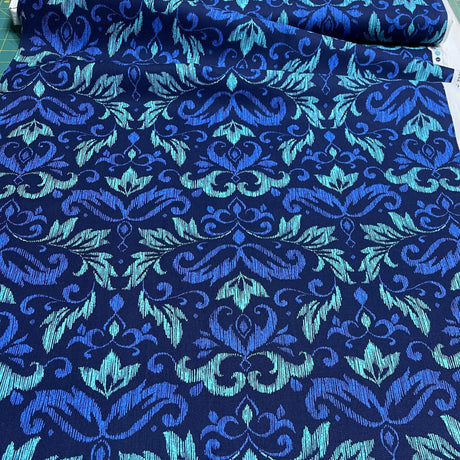 Michael Miller fabric Blooming Damask Blue Quilting 100% Cotton fabric CX6904-Blue
