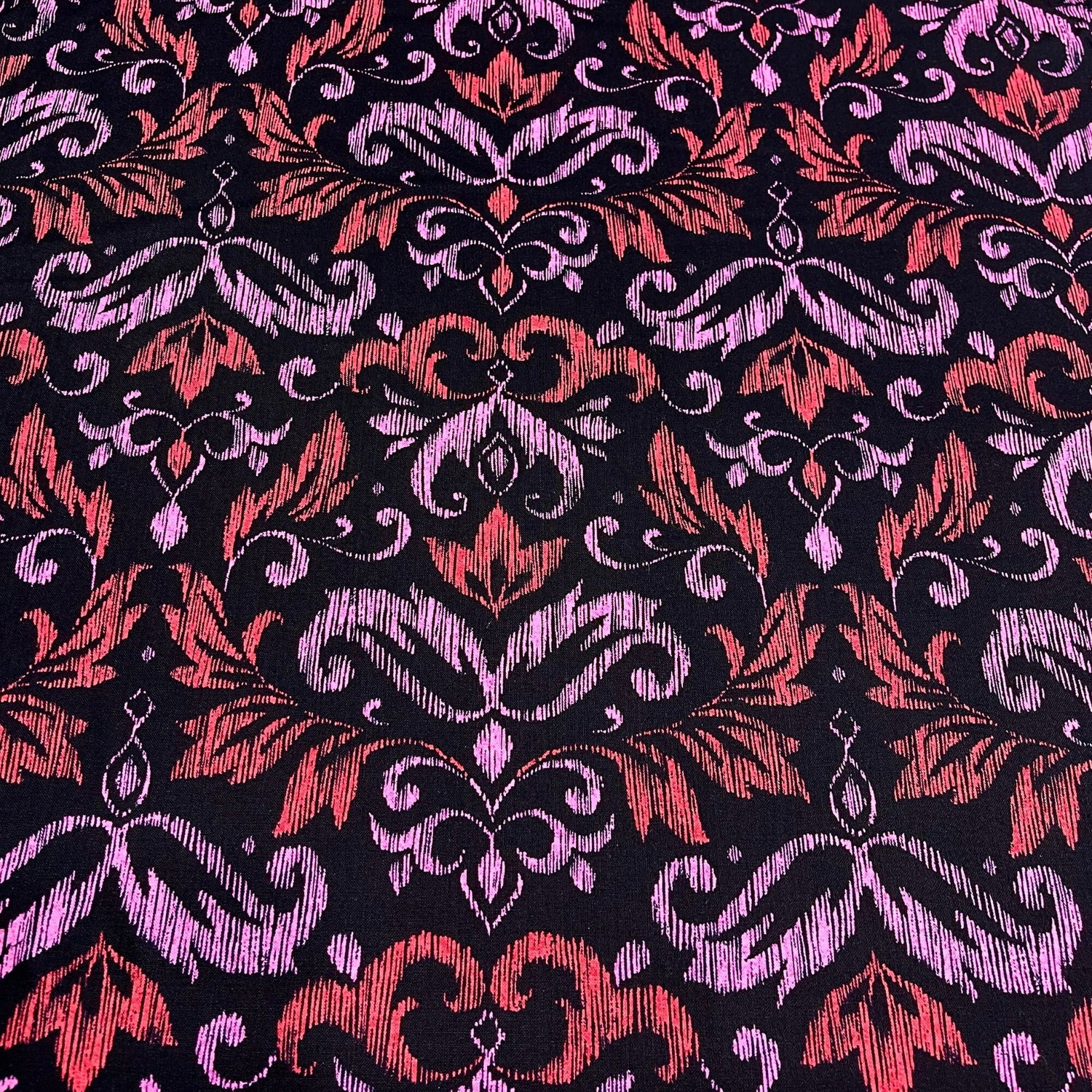 Michael Miller fabric Blooming Damask Red Quilting 100% Cotton fabric CX6904-Red
