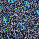 Blue Floral Navy Fabric Roses Nosegay Bouquet Quilting 100% Cotton fabric 50cm by Michael Miller Fabrics CX6902-Blue