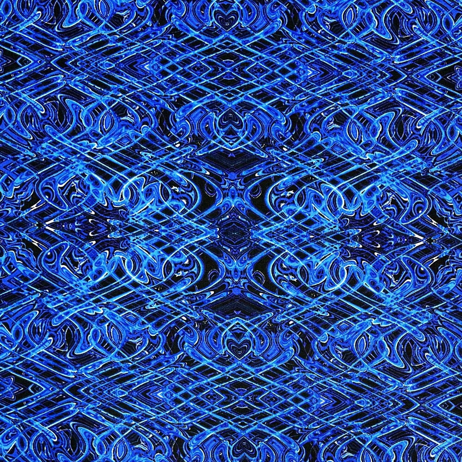 Kismet Blue swirl fabric Geometric Quilt fabric Paula Nadelstern for Benartex