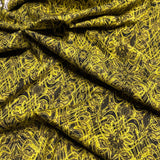 Kismet Yellow Black Swirl fabric Geometric Quilt fabric Paula Nadelstern for Benartex BT1774-44