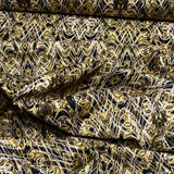 Kismet Gold Black Swirl fabric Geometric Quilt fabric Paula Nadelstern for Benartex BT1774-49