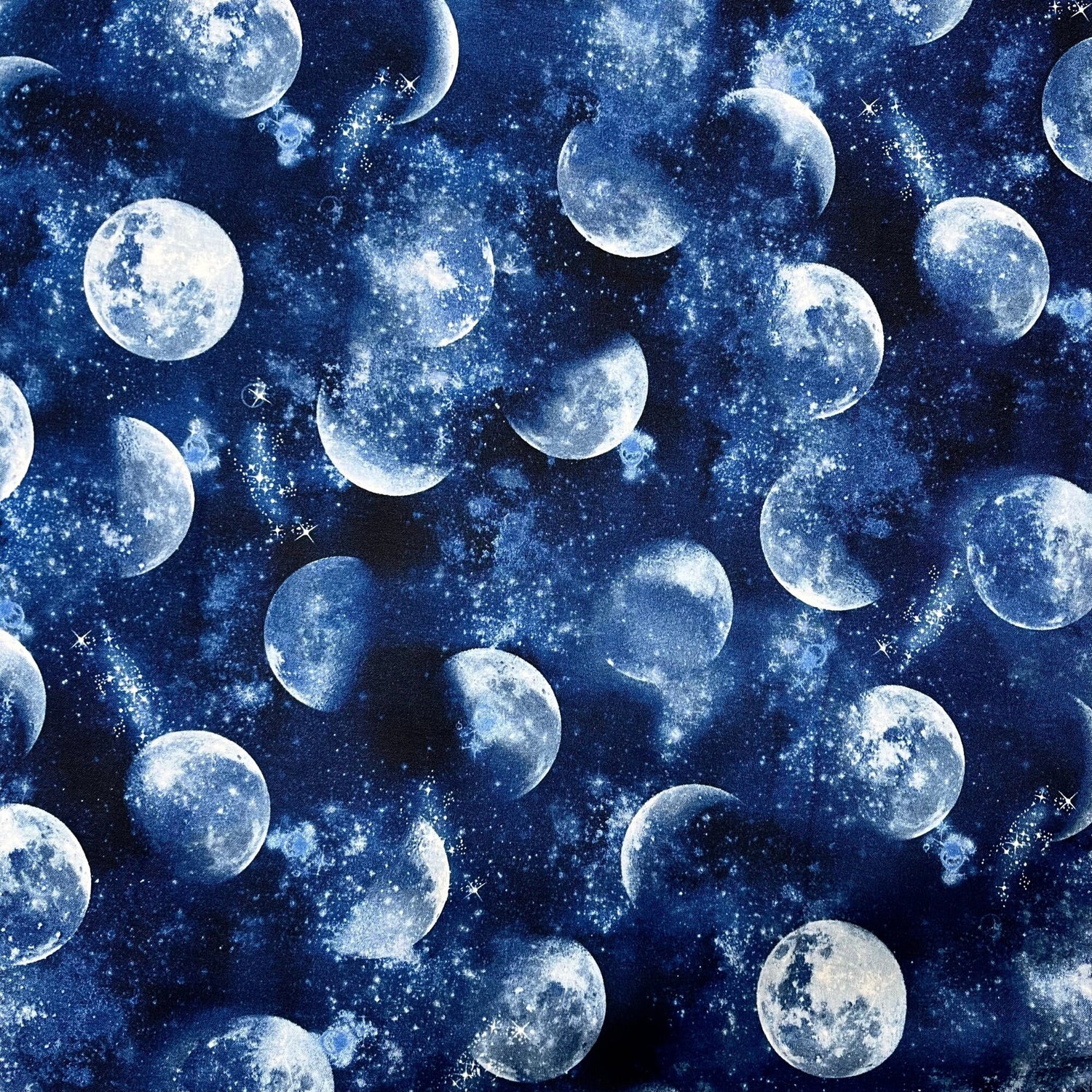 Space Planets Navy Blue fabric Quilting Craft 100% Cotton Timeless Treasures C6447