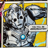 Doctor Who fabric Daleks Davros Villians 31cm Multi 100% Craft Cotton Quilting Novelty Licensed Fabric by Springs Creative CP54493