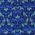 Michael Miller fabric Blooming Damask Blue Quilting 100% Cotton fabric CX6904-Blue