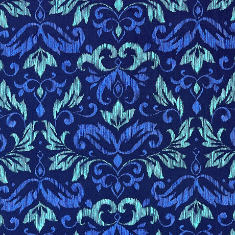 Michael Miller fabric Blooming Damask Blue Quilting 100% Cotton fabric CX6904-Blue