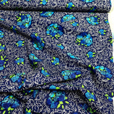 Blue Floral Navy Fabric Roses Nosegay Bouquet Quilting 100% Cotton fabric 50cm by Michael Miller Fabrics CX6902-Blue