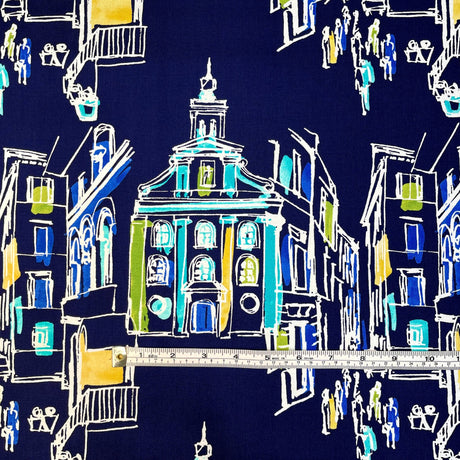 On the Town fabric Navy Quilting 100%Cotton Michael Miller fabric CX-6901-Navy