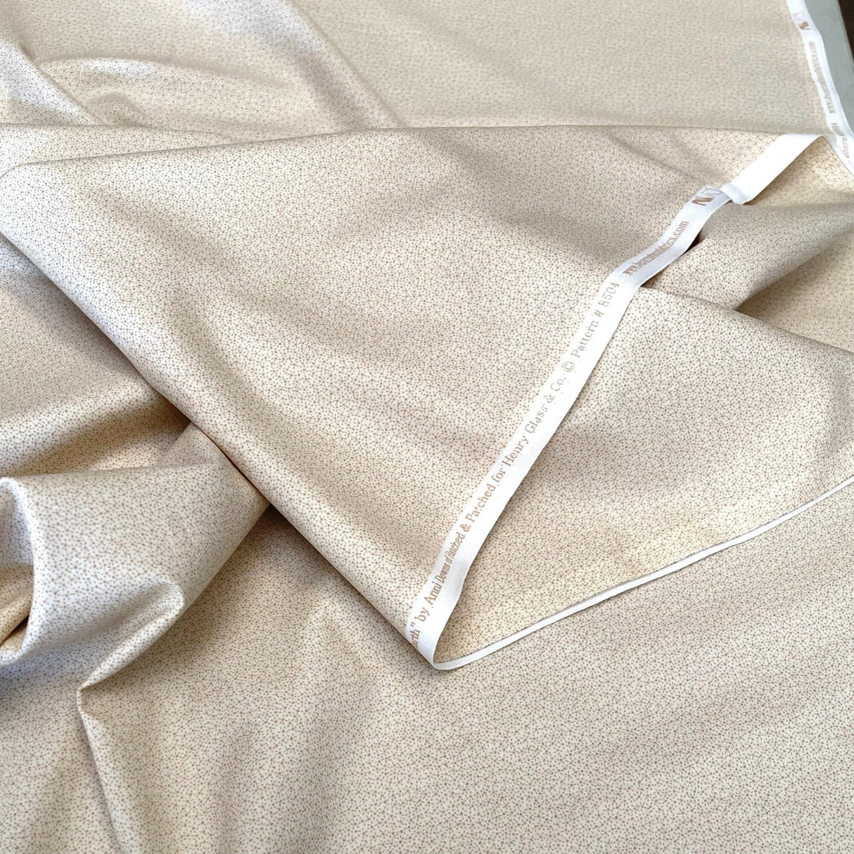 Tan floral fabric Peace on Earth Quilting 100% Cotton fabric Henry Glass 8504.44