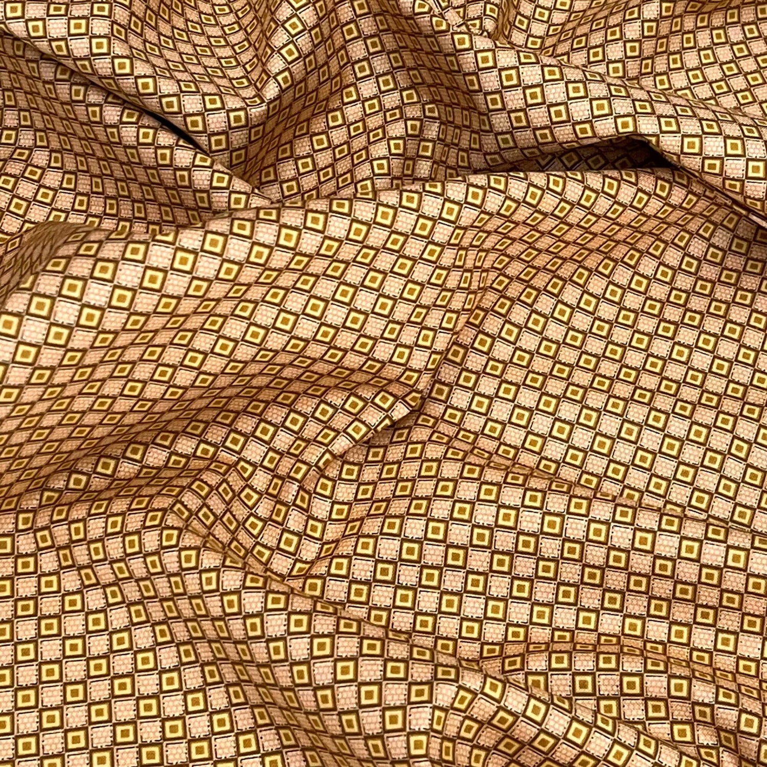 Country Geometrics Tan Mustard Fabric Why by Leanne Anderson Quilting 100% Cotton fabric HG8216.66