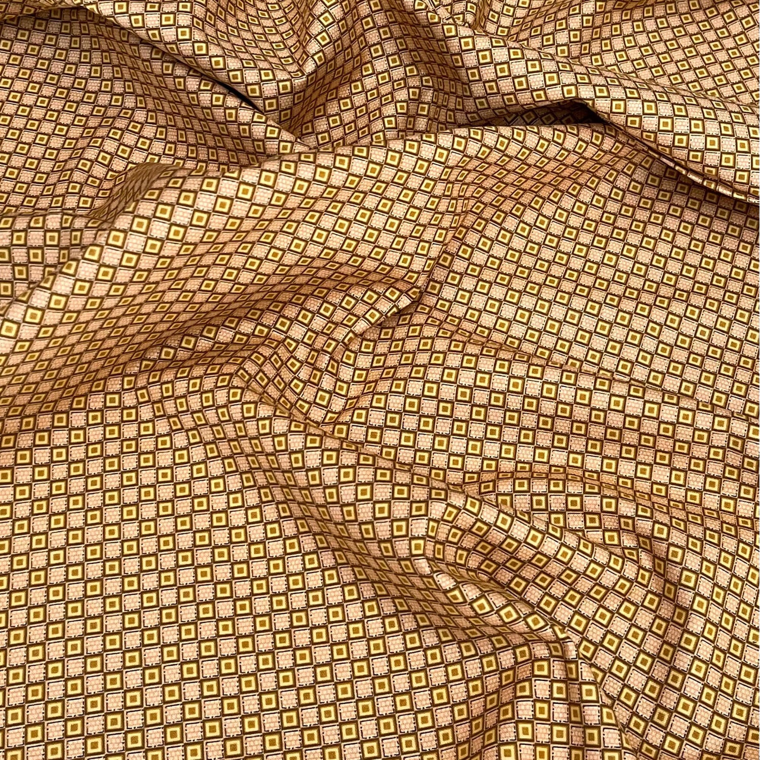Country Geometrics Tan Mustard Fabric Why by Leanne Anderson Quilting 100% Cotton fabric HG8216.66