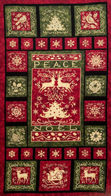 Noel Fabric Panel - Christmas Delight by Benartex BT03610-99