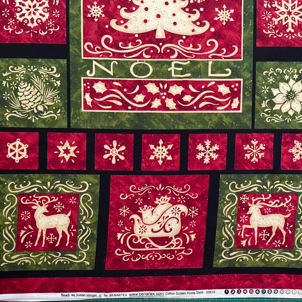 Noel Fabric Panel - Christmas Delight by Benartex BT03610-99