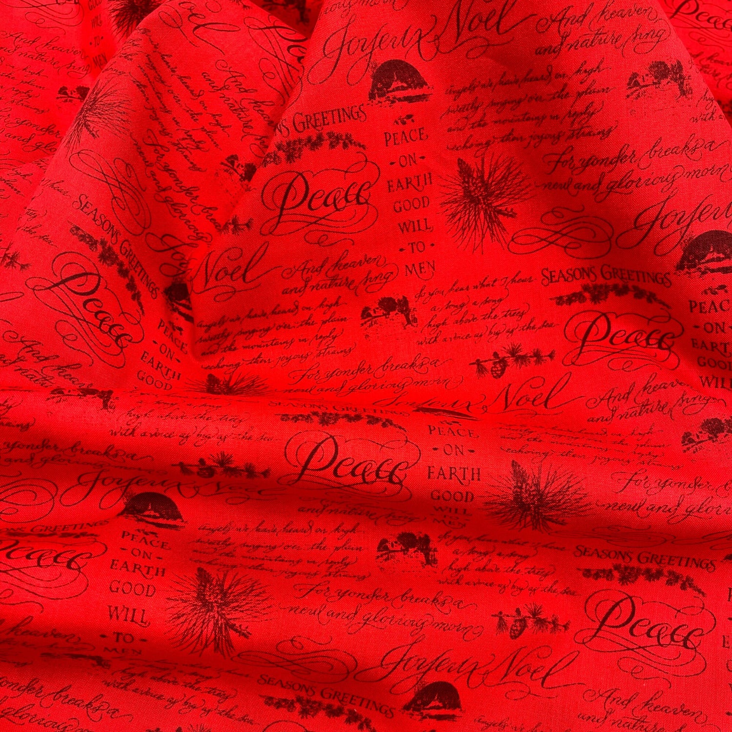 Christmas Elegance fabric Christmas Cotton Quilting Craft Red fabric Henry Glass HG9935-88