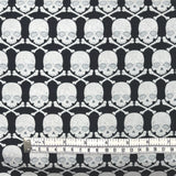 Skulls metallic fabric Black Silver metallic Halloween Cotton Quilting fabric Gothic Glam Fabric Benartex BT-CM4937G-12