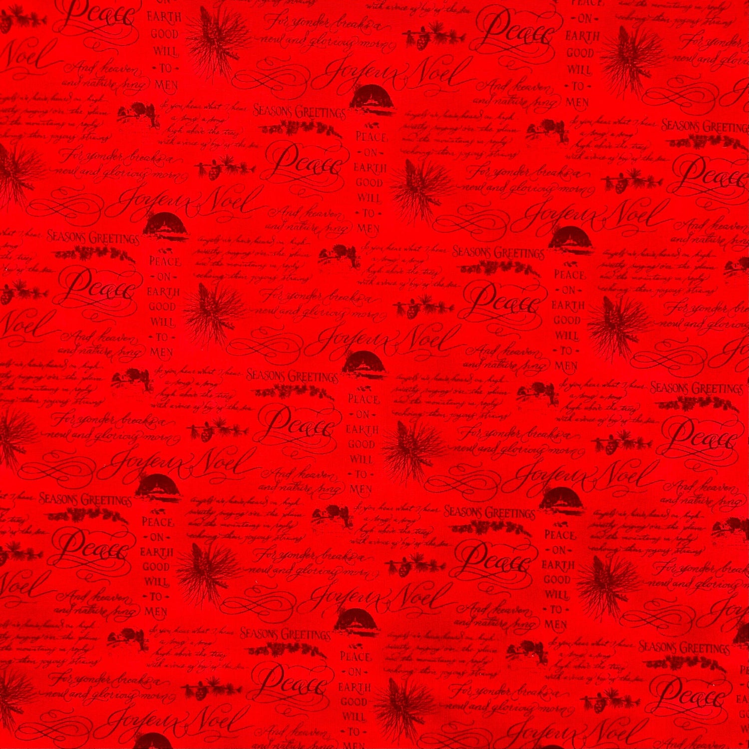 Christmas Elegance fabric Christmas Cotton Quilting Craft Red fabric Henry Glass HG9935-88