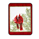 A Festive Season Fabric Panel - Red Cardinals by Benartex BT-2640.07