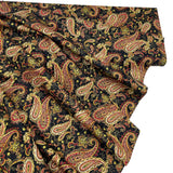 Christmas Splendor fabric, Black, Gold metallic, Quilt, Craft, Cotton, Quilters fabric HG8321-Black