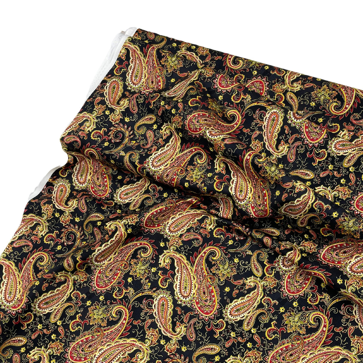 Christmas Splendor fabric, Black, Gold metallic, Quilt, Craft, Cotton, Quilters fabric HG8321-Black