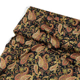 Christmas Splendor fabric, Black, Gold metallic, Quilt, Craft, Cotton, Quilters fabric HG8321-Black