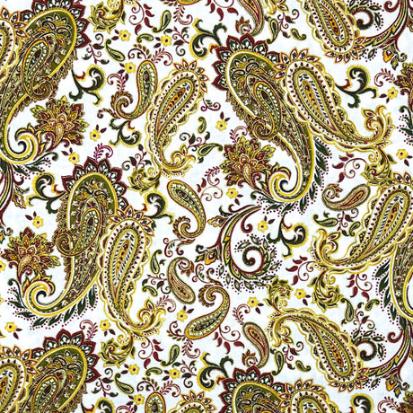 Christmas Splendor fabric, Gold metallic, Quilt, Craft, Cotton, Quilters fabric HG8321-44