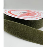 Hook and Loop Fastener 50mm wide - Sew-On Nylon Velcro, Ranger Green, Olive, Khaki