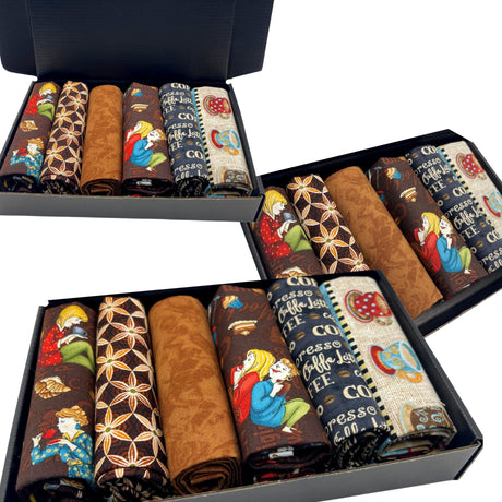 Coffee time, Fat Quarter pack, Gift ideas, Pre-cut, Quilting Fabric