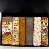 Coffee Escapes, Fat Quarter pack, Gift ideas, Pre-cut, Quilting Fabric by Henry Glass