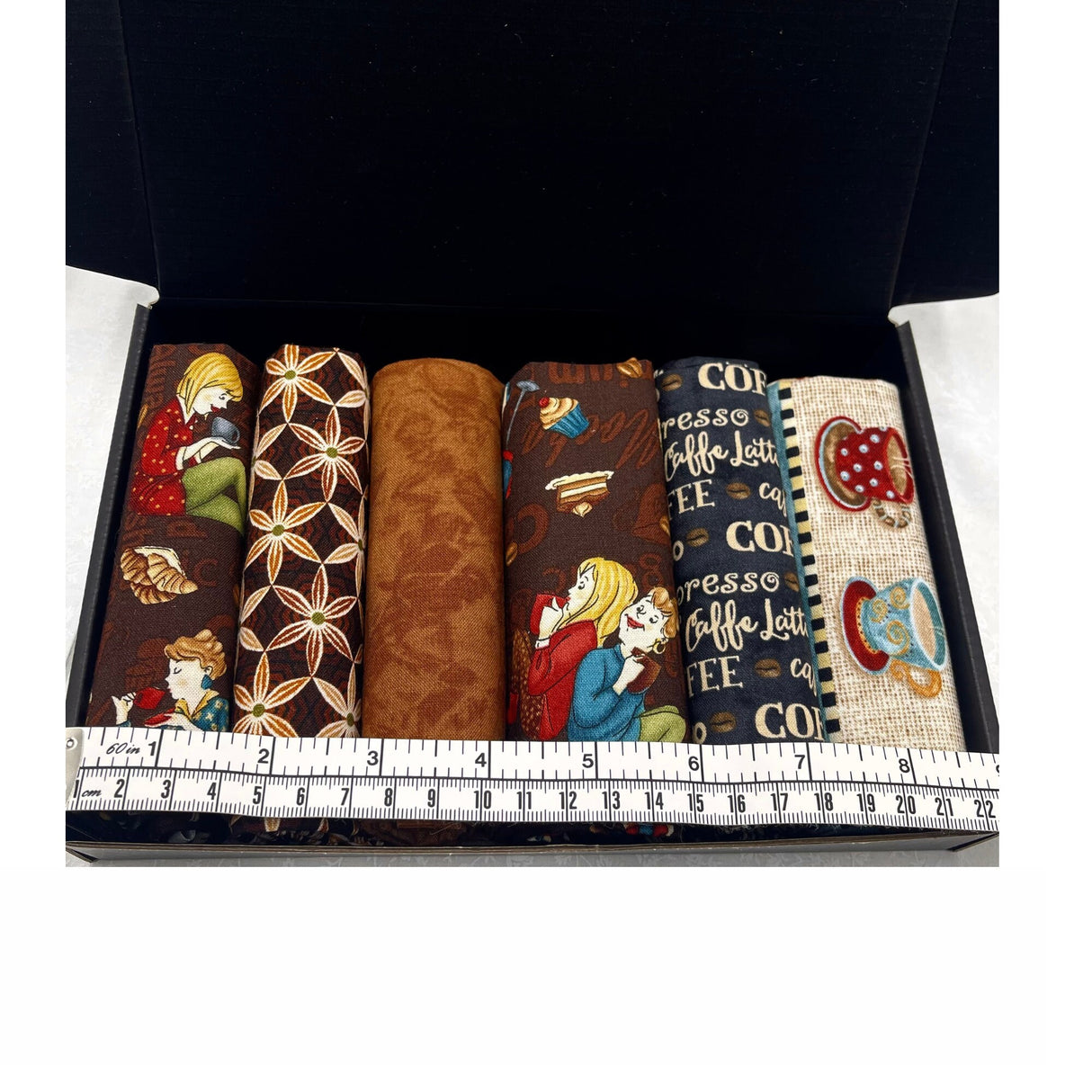 Coffee time, Fat Quarter pack, Gift ideas, Pre-cut, Quilting Fabric