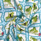 Frogland Friends, Animal Quilting fabric, Amphibians, green frogs fabric HG1061.16