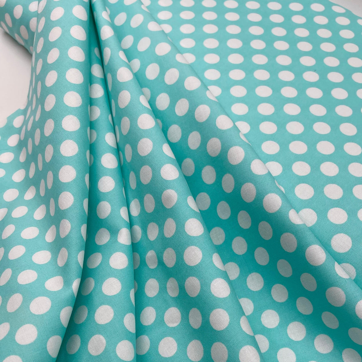 Polka Dots, Turquoise fabric, Vintage Quilting Fabric, Michael Miller fabric CX1492Ocean