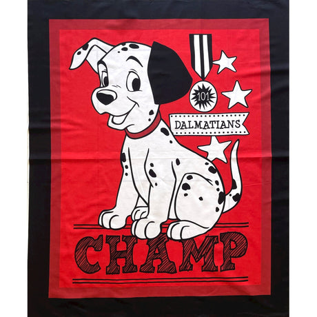 Disney&#39;s 101 Dalmations fabric Panel, Cotton, Quilting, Licensed fabric, Springs Creative