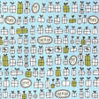 Under the Mistletoe, Christmas fabric, Celebration Presents Blue, Quilting Craft Cotton fabric Henry Glass HG8331-11