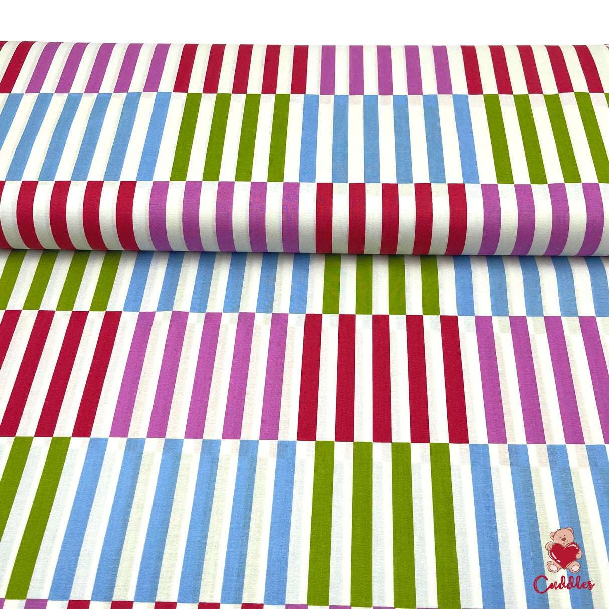 Color Bars Cotton Quilting Fabric, Jane Sassaman PWJS062-Fuchsia