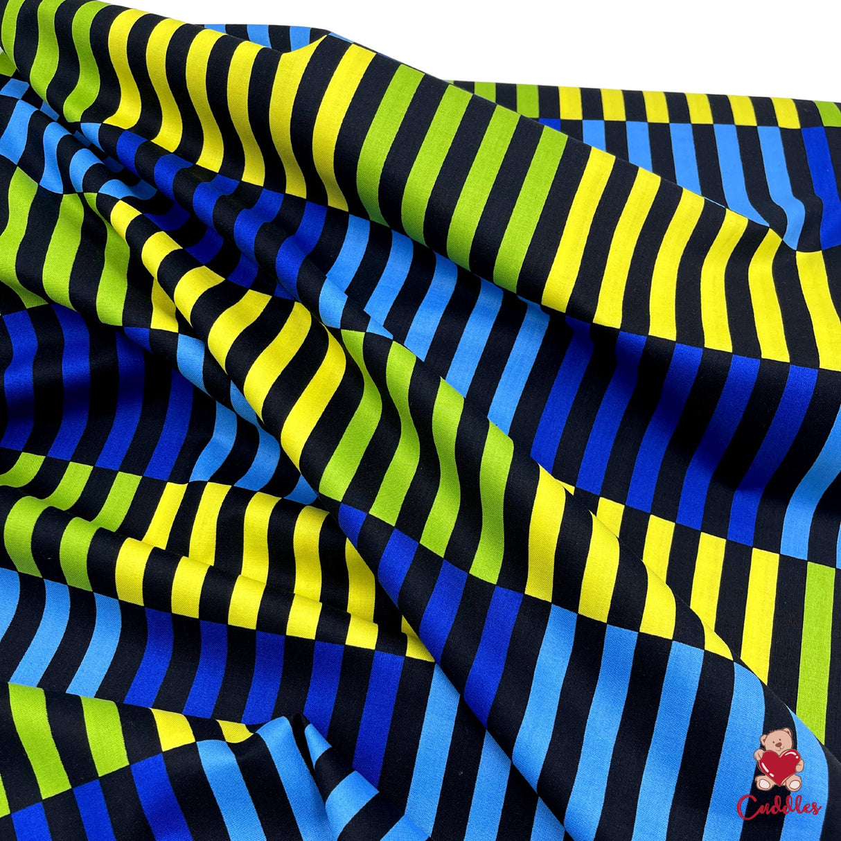 Color Bars Cotton Quilting Fabric, Jane Sassaman PWJS062-Navy
