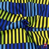 Color Bars Cotton Quilting Fabric, Jane Sassaman PWJS062-Navy