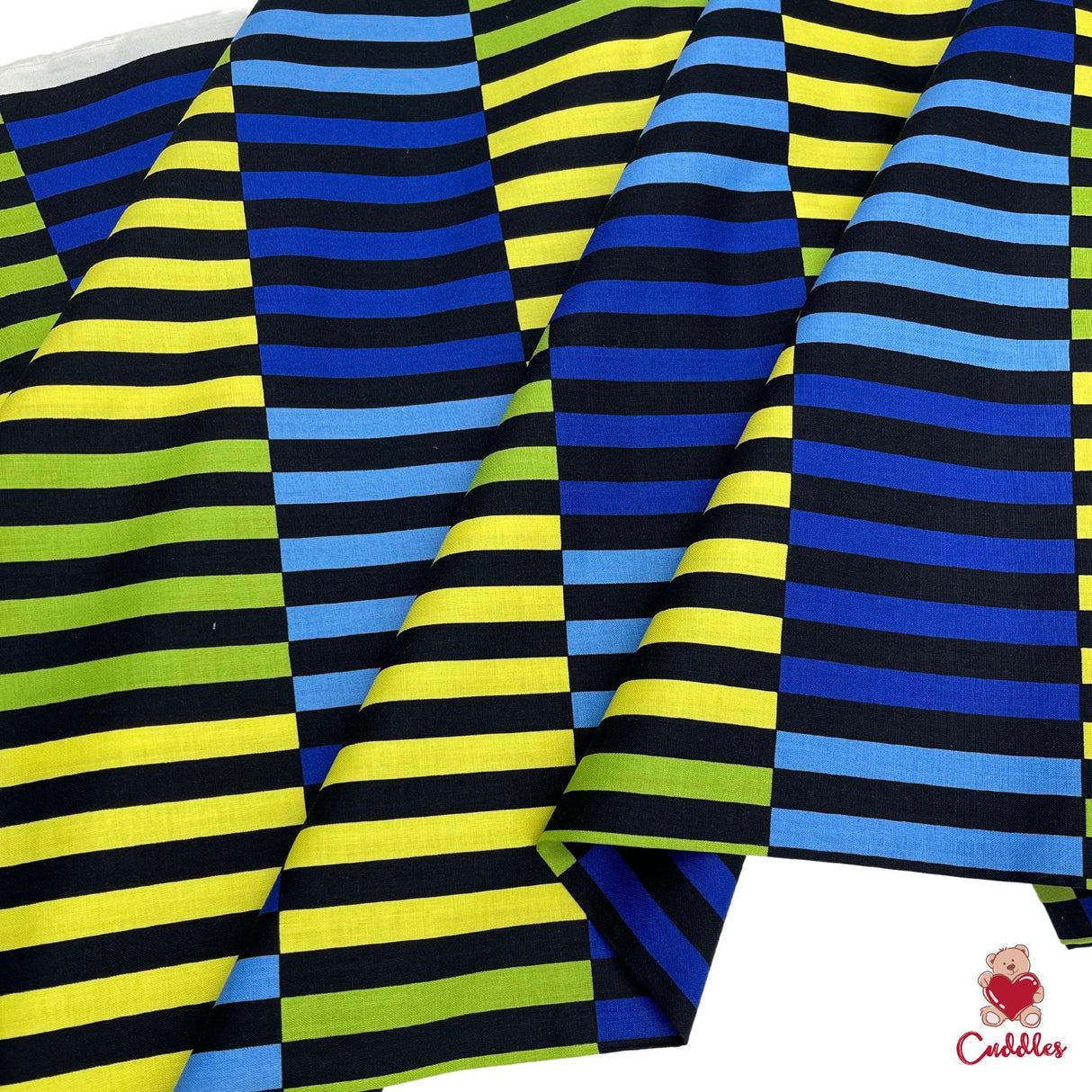 Color Bars Cotton Quilting Fabric, Jane Sassaman PWJS062-Navy