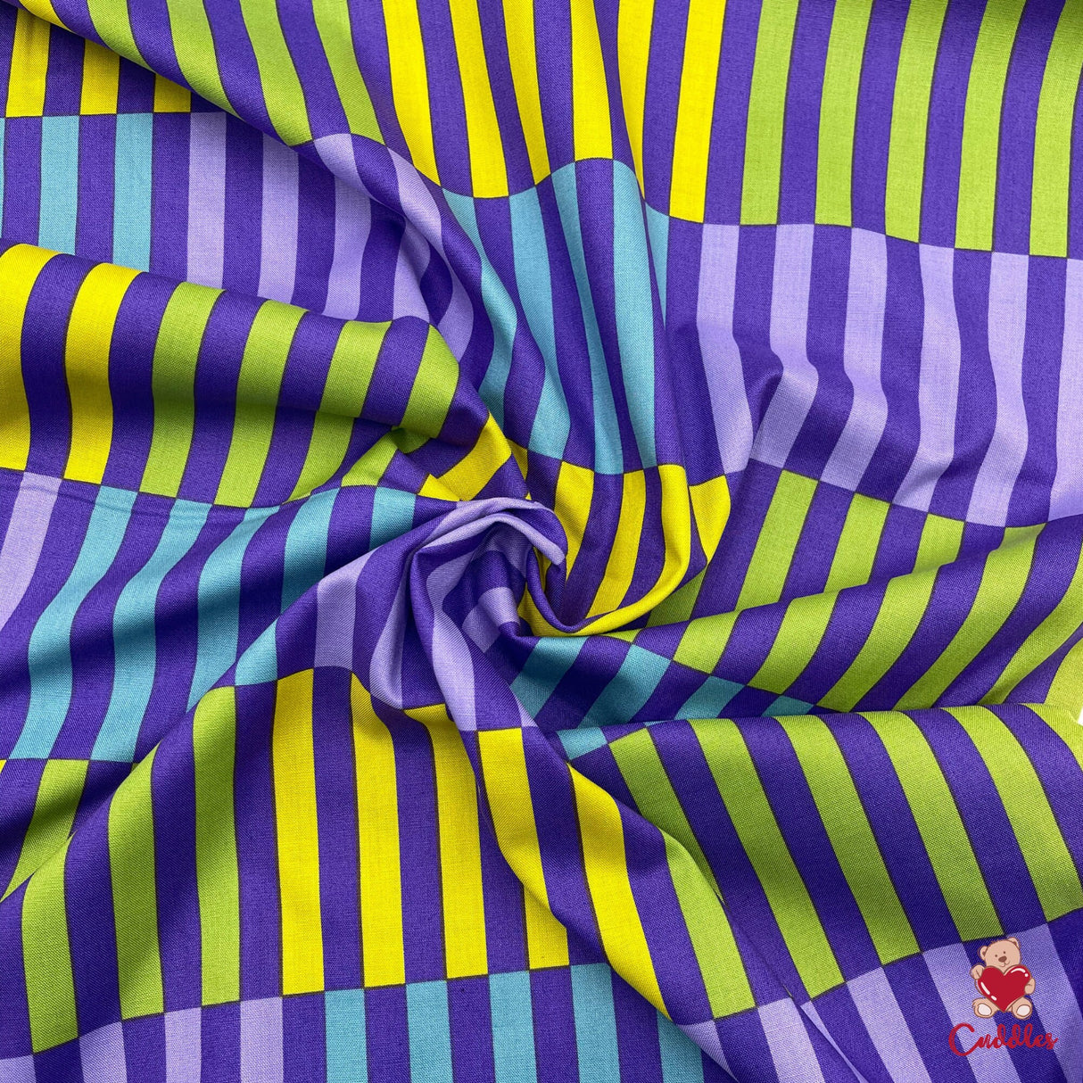 Color Bars Fabric, Cotton Quilting Fabric, Jane Sassaman PWJS062-Mauve