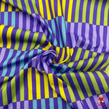 Color Bars Fabric, Cotton Quilting Fabric, Jane Sassaman PWJS062-Mauve