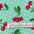 Cherry fabric, Red cherries, Cherry Dot, Cotton, Quilting, Michael Miller MM-CX6561Mint