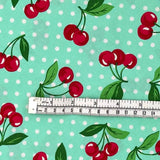 Cherry fabric, Red cherries, Cherry Dot, Cotton, Quilting, Michael Miller MM-CX6561Mint