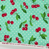 Cherry fabric, Red cherries, Cherry Dot, Cotton, Quilting, Michael Miller MM-CX6561Mint