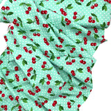 Cherry fabric, Red cherries, Cherry Dot by Michael Miller MM-CX6561Mint